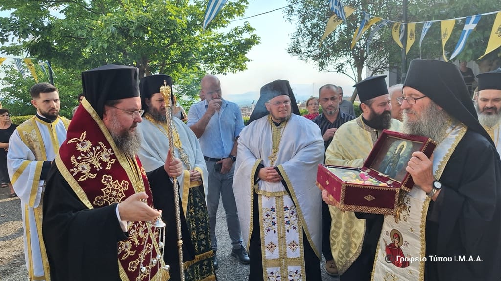 Υποδοχή της Δεξιάς Χειρός της Αγίας Παρασκευής  στην Ι. Μ. Αιτωλοακαρνανίας