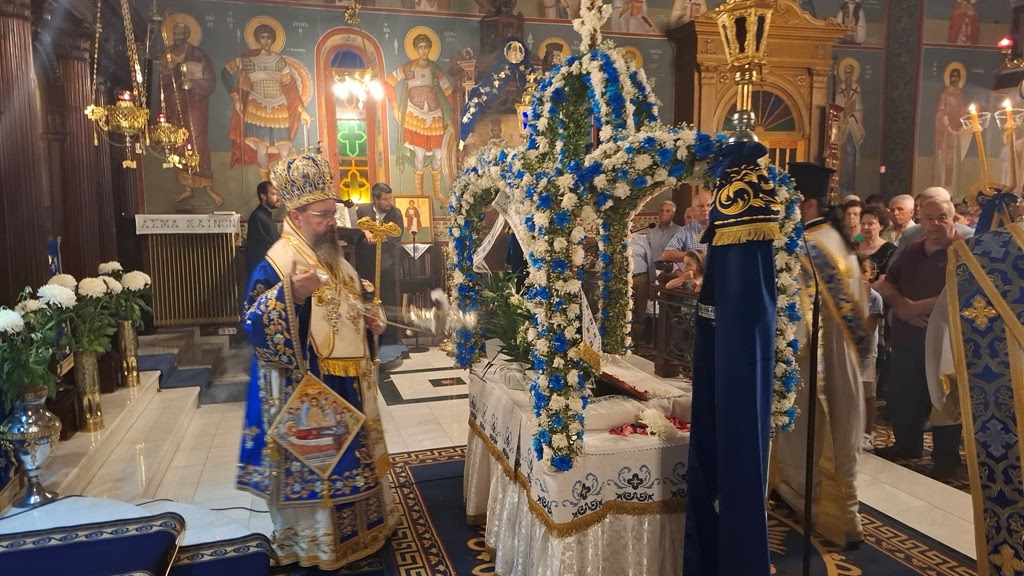 Ο Εσπερινός της Κοιμήσεως της Θεοτόκου  στο Θέρμο Αιτωλοακαρνανίας