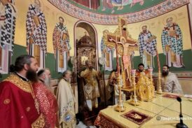 Πρώτη Θεία Λειτουργία στον ανακαινισθέντα  Ι. Μ. Ν. Αγίου Σπυρίδωνος Ι. Π. Μεσολογγίου