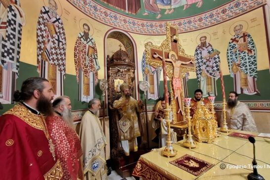 Πρώτη Θεία Λειτουργία στον ανακαινισθέντα  Ι. Μ. Ν. Αγίου Σπυρίδωνος Ι. Π. Μεσολογγίου