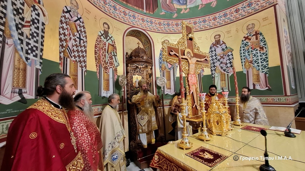 Πρώτη Θεία Λειτουργία στον ανακαινισθέντα  Ι. Μ. Ν. Αγίου Σπυρίδωνος Ι. Π. Μεσολογγίου