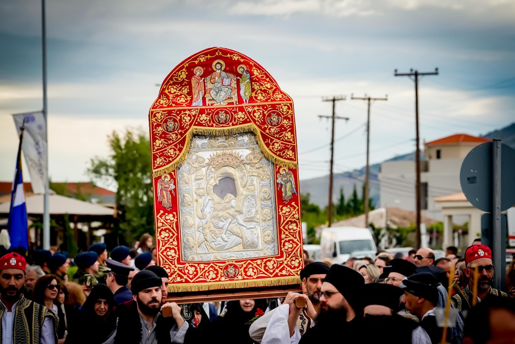 Πάνδημη Υποδοχή της Ιεράς Εικόνος της Παναγίας «Άξιον Εστί» στην Ιερά Πόλη Μεσολογγίου