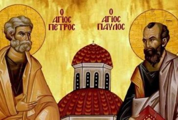 Οι δύο Πρωτοκορυφαίοι Απόστολοι  είναι οι δύο πυλώνες της θεογνωσίας, του Σεβασμιωτάτου Μητροπολίτου Αιτωλίας και Ακαρνανίας κ. Δαμασκηνού