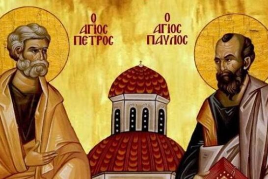 Οι δύο Πρωτοκορυφαίοι Απόστολοι  είναι οι δύο πυλώνες της θεογνωσίας, του Σεβασμιωτάτου Μητροπολίτου Αιτωλίας και Ακαρνανίας κ. Δαμασκηνού