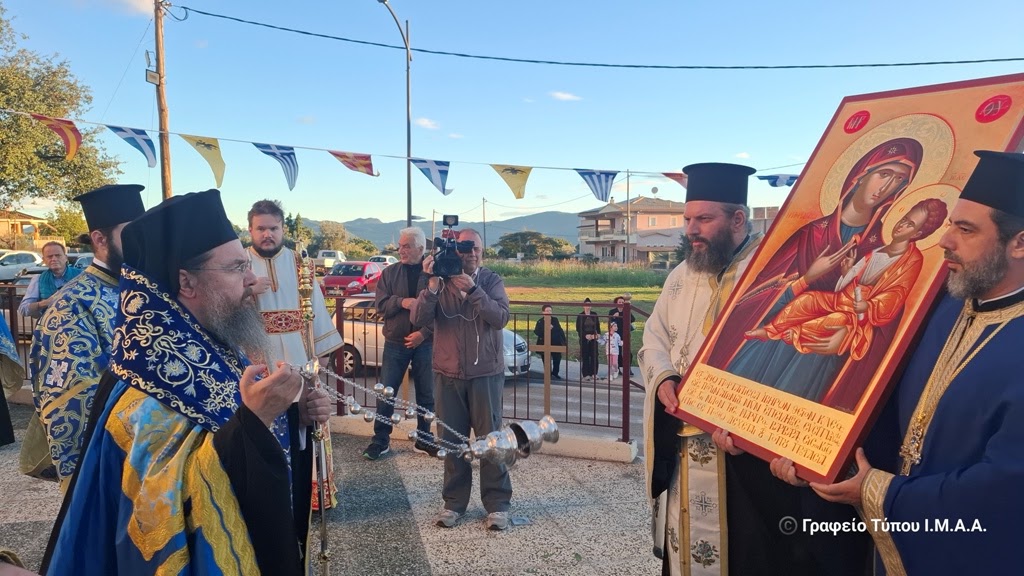 Αντίγραφο της Παναγίας Πορταΐτισσας στον Ι. Ν. Αγίας Βαρβάρας Αγρινίου